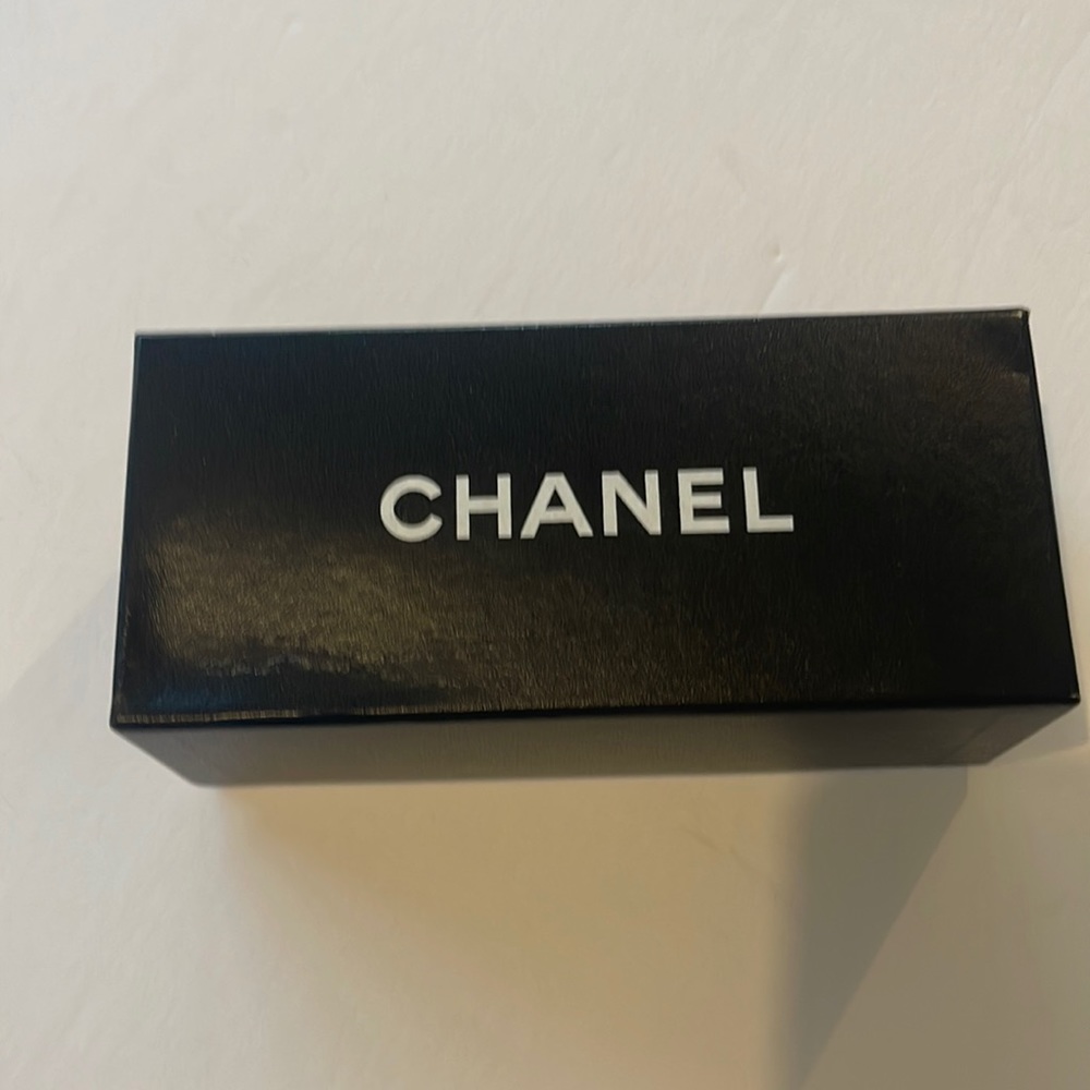 Chanel Black Quilted Black Sunglasses Case with Silver CC